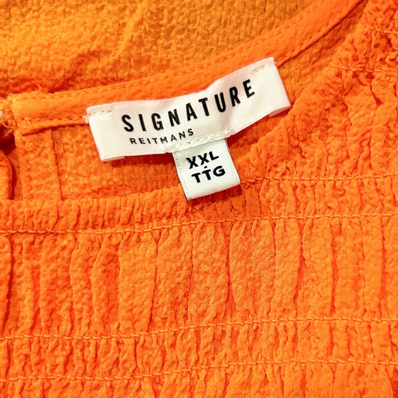 New Reitman’s XXL Signature Long Sleeve Crew Neck Top in Persimmon Orange 🧡 - Picture 3 of 5